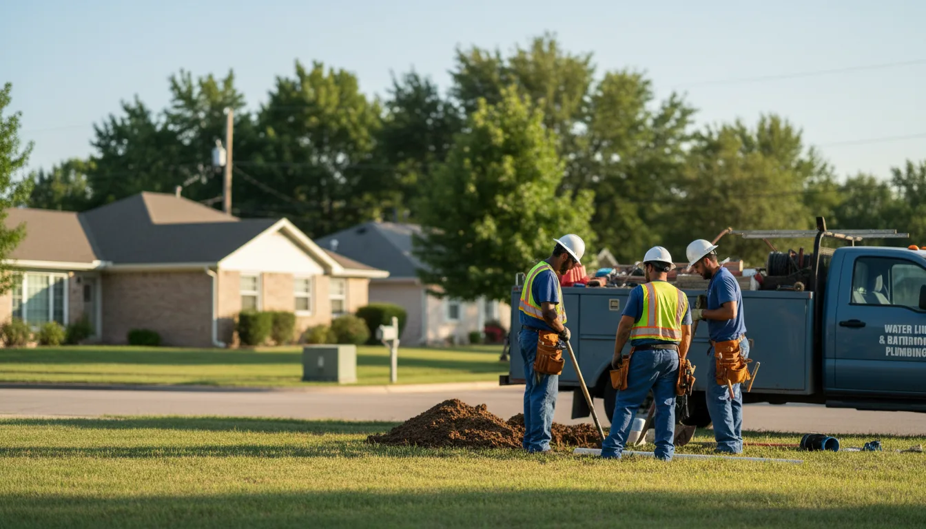 Residential water line and bathroom plumbing service in Euclid, MN
